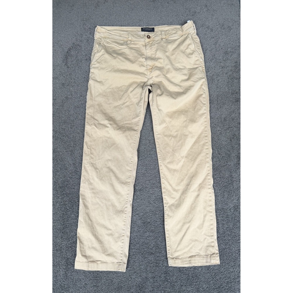 American Eagle Mens Extreme Flex Slim Straight Chino Pants Khaki 34x32